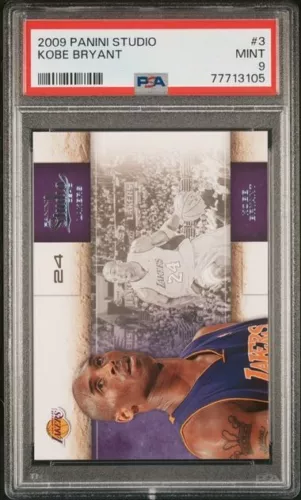 Kobe Bryant 2009 Panini Studio #3 Mamba Los Angeles Lakers PSA 9 Mint