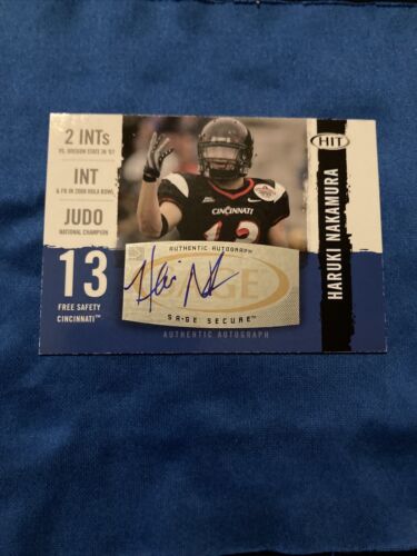 HARUKI NAKAMURA 2008 SAGE SECURE HIT BLUE #A105 ROOKIE AUTOGRAPH CINCINNATI RC - Picture 3 of 3