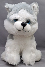 10" Big Eyed Husky Dog Plush