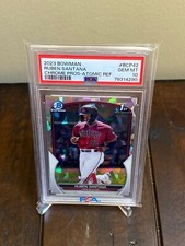 2023 Bowman Chrome Ruben Santana Atomic Refractor PSA 10 #BCP42