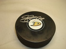 Logan Shaw Signed Anaheim Ducks Hockey Puck Autographed 1B