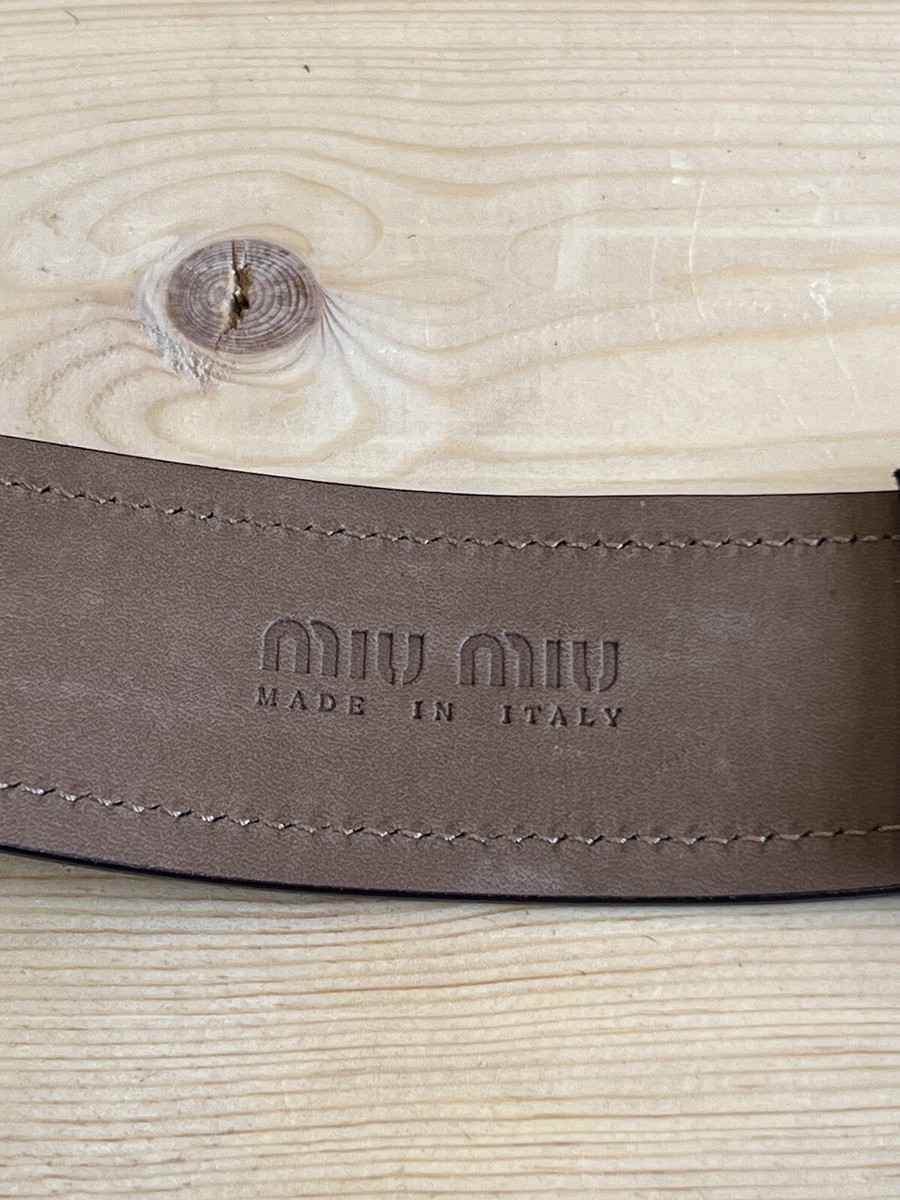 Miu Miu brown suede leather belt 85 cm | eBay