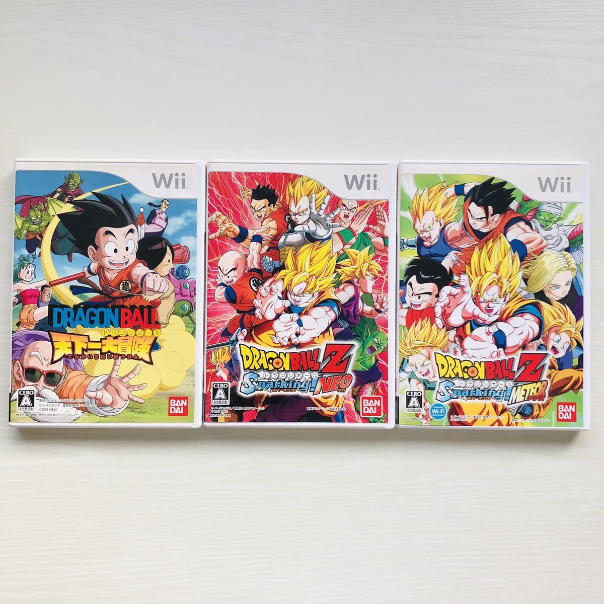 Wii Dragonball Z Sparking Neo & Meteor Dragonball Tenkaich set of