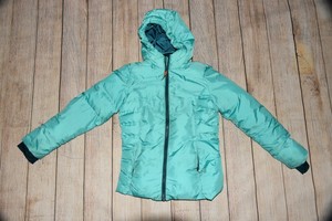 teal winter jacket