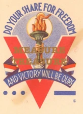 1942 WW2 V VICTORY TORCH FREEDOM PATRIOTIC UNUSED COVER, PUB J.S. MINKUS F21