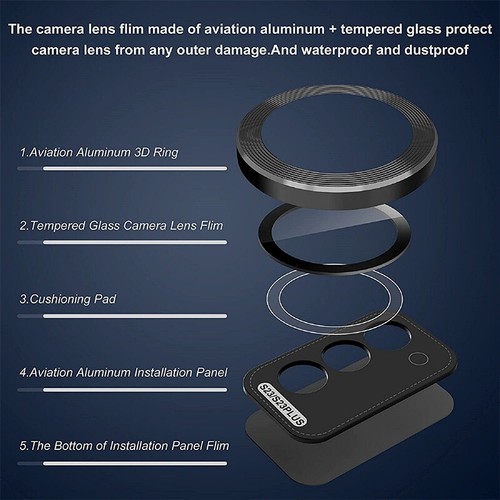 Kameraschutzhülle Aus Gehärtetem Glas Metallobjektivabdeckung Für Samsung ㅇ - Picture 7 of 19