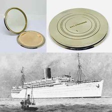 Vintage RMS Strathmore Ocean liner Silver Plated Ladies Compact (c.1935-63)