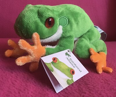 Rainforest Alliance rotäugiger Laubfrosch grün weiches Plüschtier 6 Zoll Mary Meyer