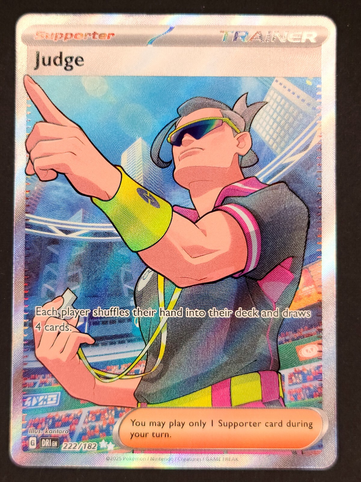 Judge Trainer 222/182 - Pokemon Destined Rivals | Full Art Rare Holo M/NM