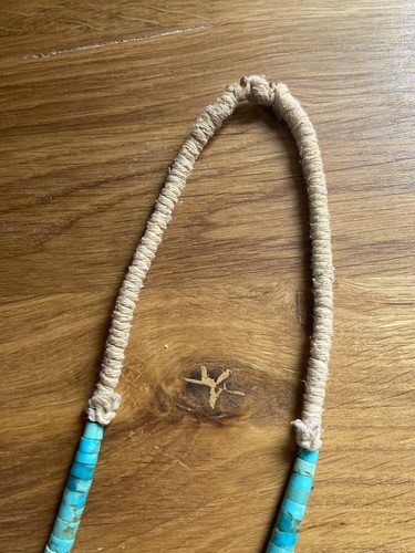 Vintage Native American Turquoise Heishi Necklace Navajo very large and heavy - Picture 8 of 10