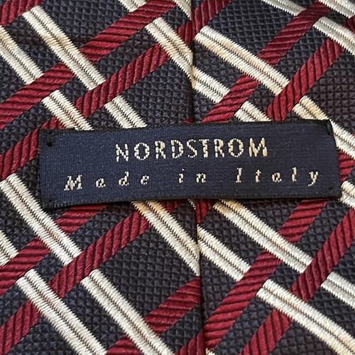Nordstrom Blue Red 100% Silk Men’s Neck Tie Made In Italy - Picture 8 of 9