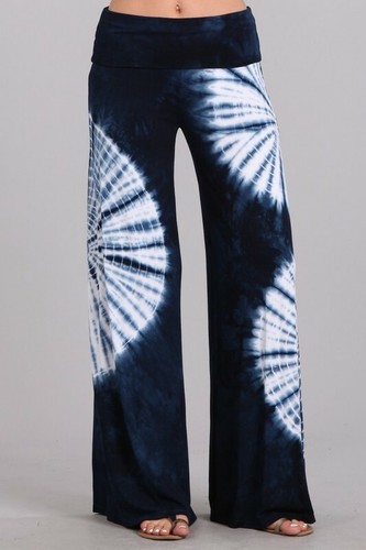 Chatoyant Navy Tie Dye Palazzo Pants 