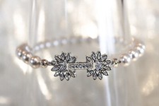 Bridal / Bridesmaid bracelet Made With Swarovski Crystal Pearls Zircon Clasp.
