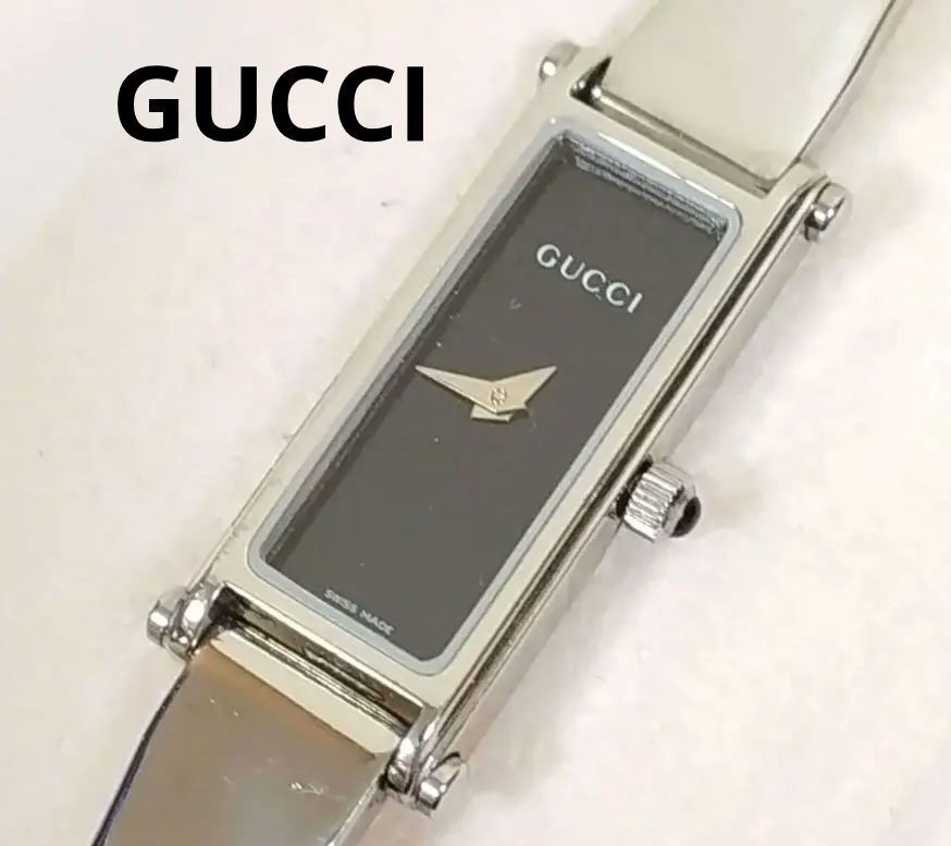 GUCCI レディース 1500L ブラック Gucci 1500L Analog Women Bangle Watch Black Vintage