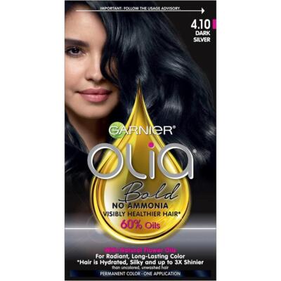 Garnier Olia Permanent Hair Color 4.10 Dark Silver