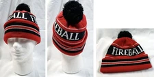 New Fireball Knitted Beanie Hat Acrylic Pom Pom Cinnamon Whisky