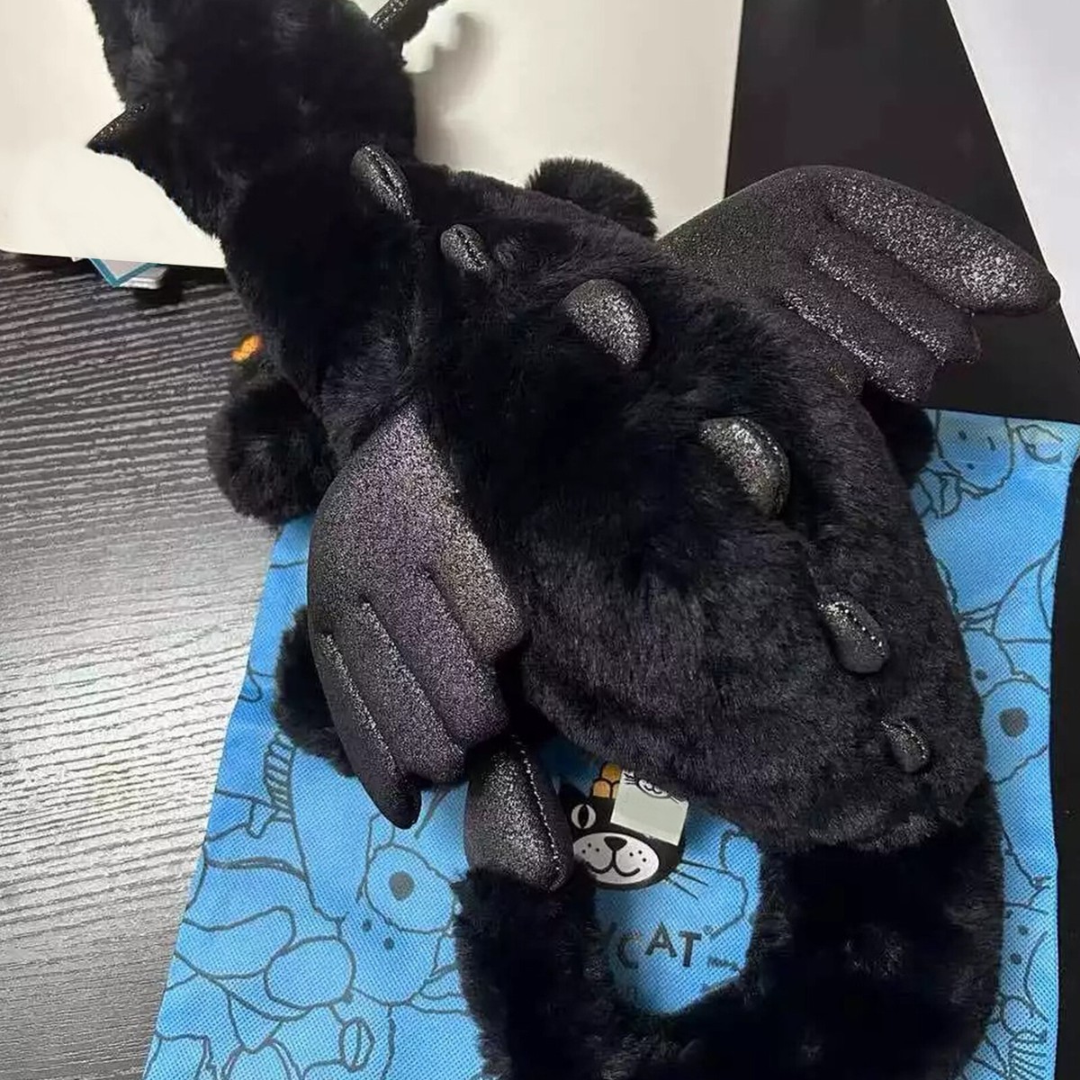 New 66cm Jellycat Onyx Black Dragon Dinosaur Stuffed Animal Soft