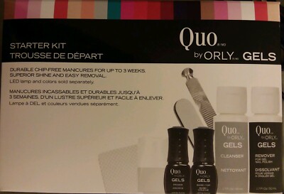 2x LOT- QUO by ORLY Gels Starter Kit Durable Chip-Free Manicure (RV $60 ea.) NEW