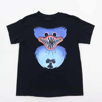 Poppy Playtime T-Shirt Men's Large Slim Fit Black Survival Horror Video Game