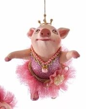 Katherine's Collection Pig Ballerina Ornament Happily Ever After 28-628145 NEW A