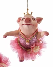 Katherine's Collection Pig Ballerina Ornament Happily Ever After 28-628145 NEW A