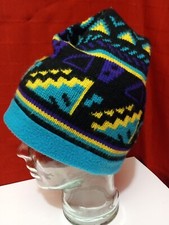 Igloos Wool Knit Beanie Hat Pom USA Microfleece Lined Winter Cozy Unisex OS