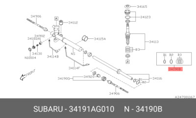 Genuine OE Seal Kit Oil Seal 34191AG010 for Subaru 34191-AG010