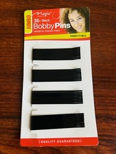 Magic Collection 36 Black Bobby Pins, Smooth Finish New