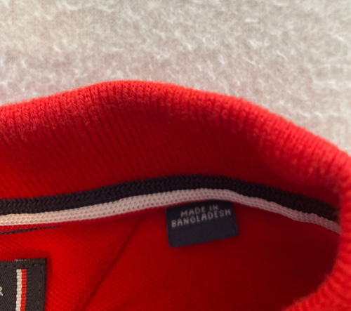 TOMMY HILFIGER Sweater Boys Size 32 Red Collared Long Sleeve Embroidered Logo - Picture 10 of 13