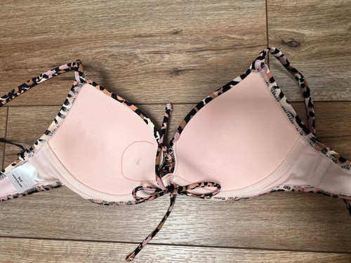 Shade & Shore Underwire Lightly Lined Bikini Top Animal Print Size 34B - Picture 3 of 8