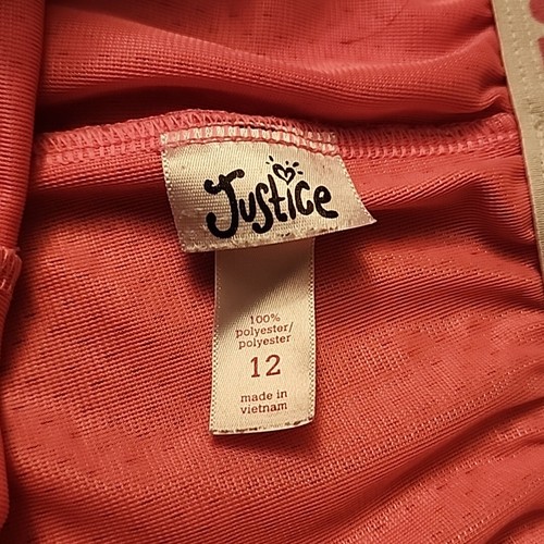 Lot of 2 Justice Girls Youth Size 12 Athletic Active Workout Shorts Blue & Pink - Picture 10 of 11