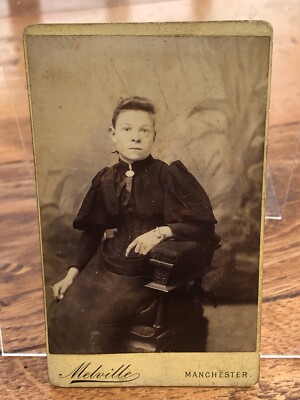 victorian photograph of a pretty lady nice dress ! manchester