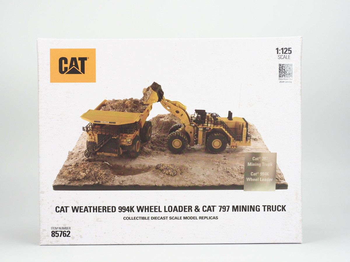 Cat Weathered 994K Wheel Loader & Cat 797 Mining Truck 1:125