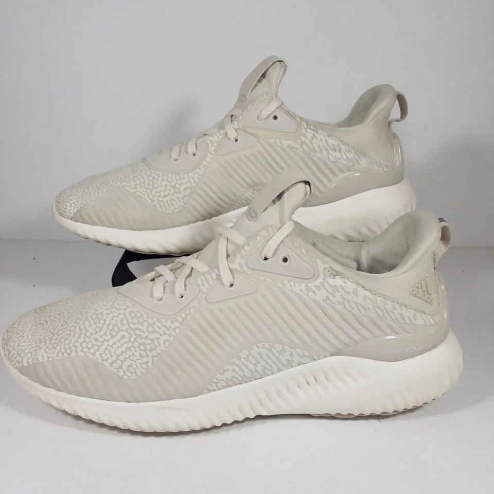 Adidas AlphaBounce Run Para Mujer Talla 8.5 Zapatos para Correr DA9568 Off White Crema Foto 2 de 4