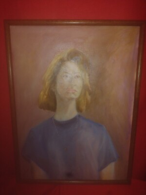 Portrait Oil On Canvas Signed Inez Budd'