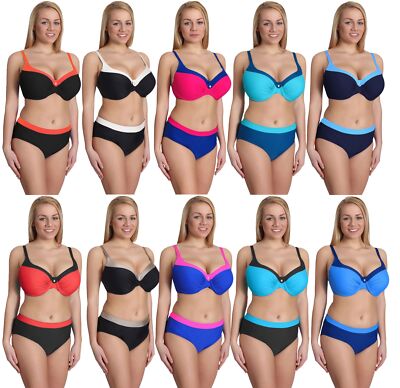 Merry Style Damen Bikini Set Plus Size Robust Elastisch Ideal Strandmode Damen