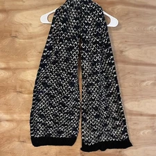 12x76” echo blue gray open knit acylic  rectangle scarf Soft