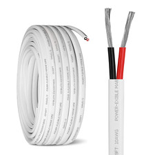 Kimbluth 10 Gauge Duplex Marine Wire Tinned Copper Boat Cable, 20Ft 10 AWG Stand