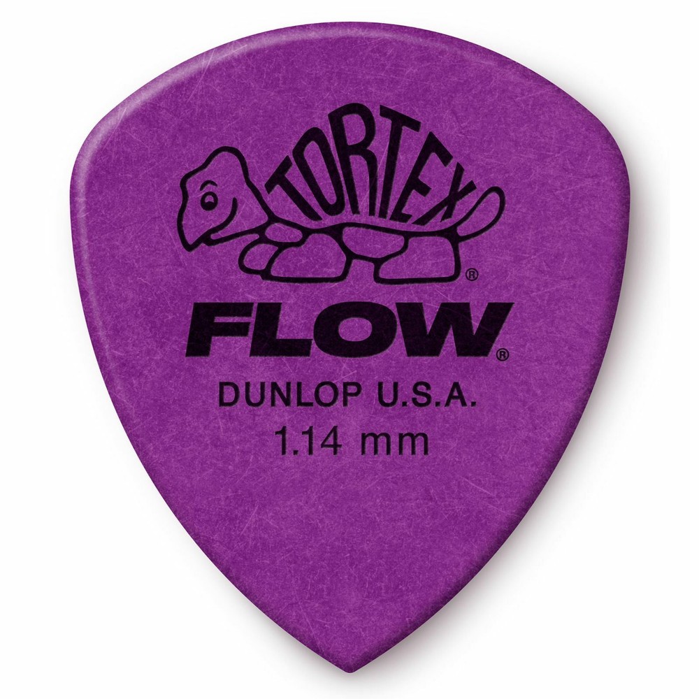 Dunlop 558P1.14 Tortex Flow Standard 1.14mm Guitar Picks, 12 Pack