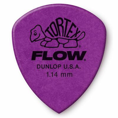 Dunlop 558P1.14 Tortex Flow Standard 1.14mm Guitar Picks, 12 Pack