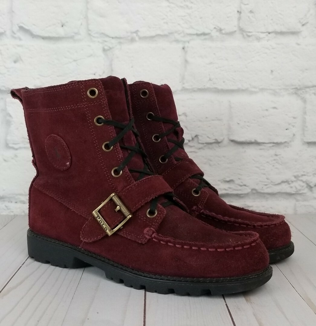 Boot Boys Size 4.5 Youth Burgundy Red 