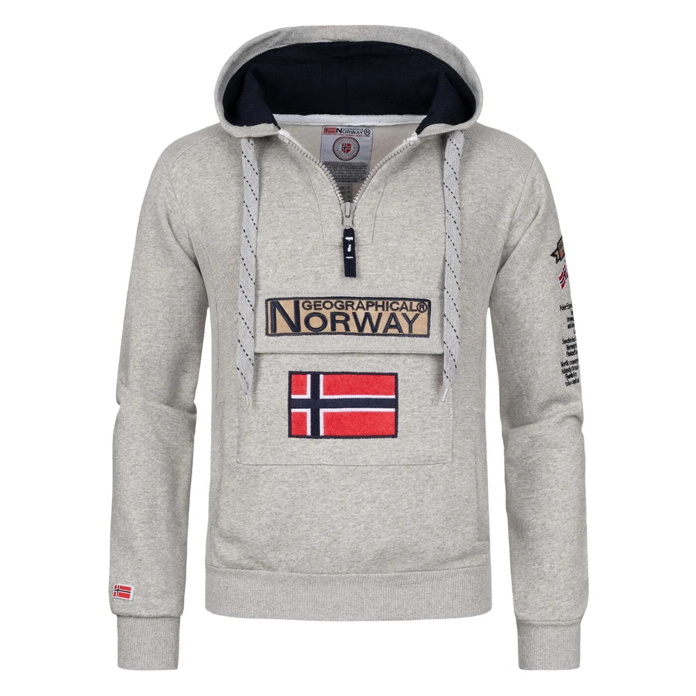 Географическая толстовка Norwegen Herren Grau флисовый пуловер для треккинга WW6125H 6690₽