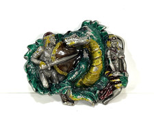 Vintage 1984 Great American Buckle Co  "Dragon Slayer"  Made in USA