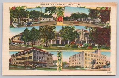 Scott & White Hospital Temple Texas TX Multiple Views Postcard