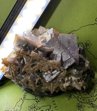 Seltener Fluorit (Pakistan) Kristall Edelstein Stufe  für Mineralien Sammlung