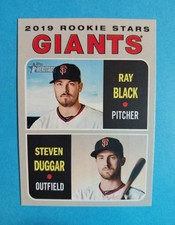 2019 Topps Heritage Giants Rookies Ray Black/Steven Duggar RC #267 San Francisco