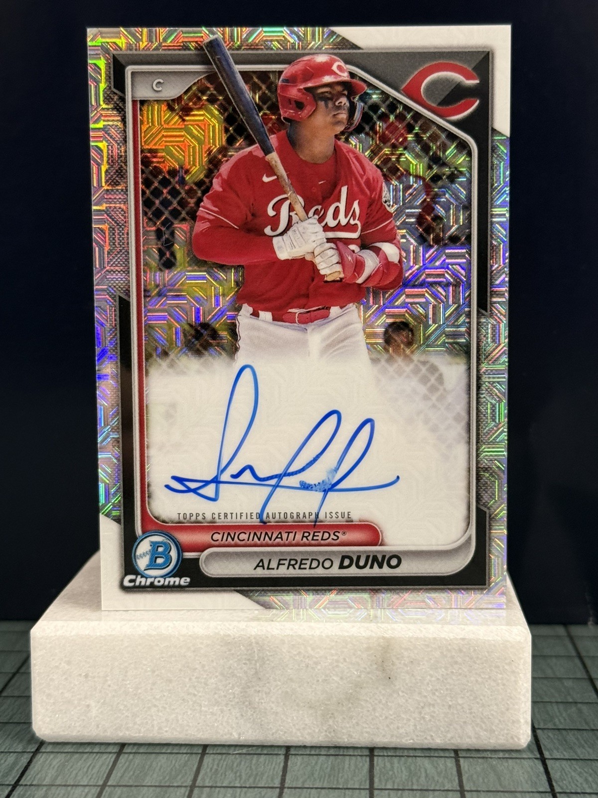 2024 Bowman Chrome Mega Box Auto Alfredo Duno #BMA-AD Auto Reds Top Prospect!