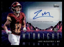 2024 Topps Midnight Rookie Horizon Signatures #RHSLM Luke McCaffrey Auto RC Card