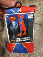 New DC Comics Supergirl Superman Footless Tights Child Size 4-6
