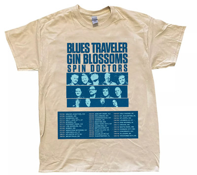 Blues Traveler, Gin Blossoms 2026 Tour with Spin Doctors T Shirt Full Size S-5XL